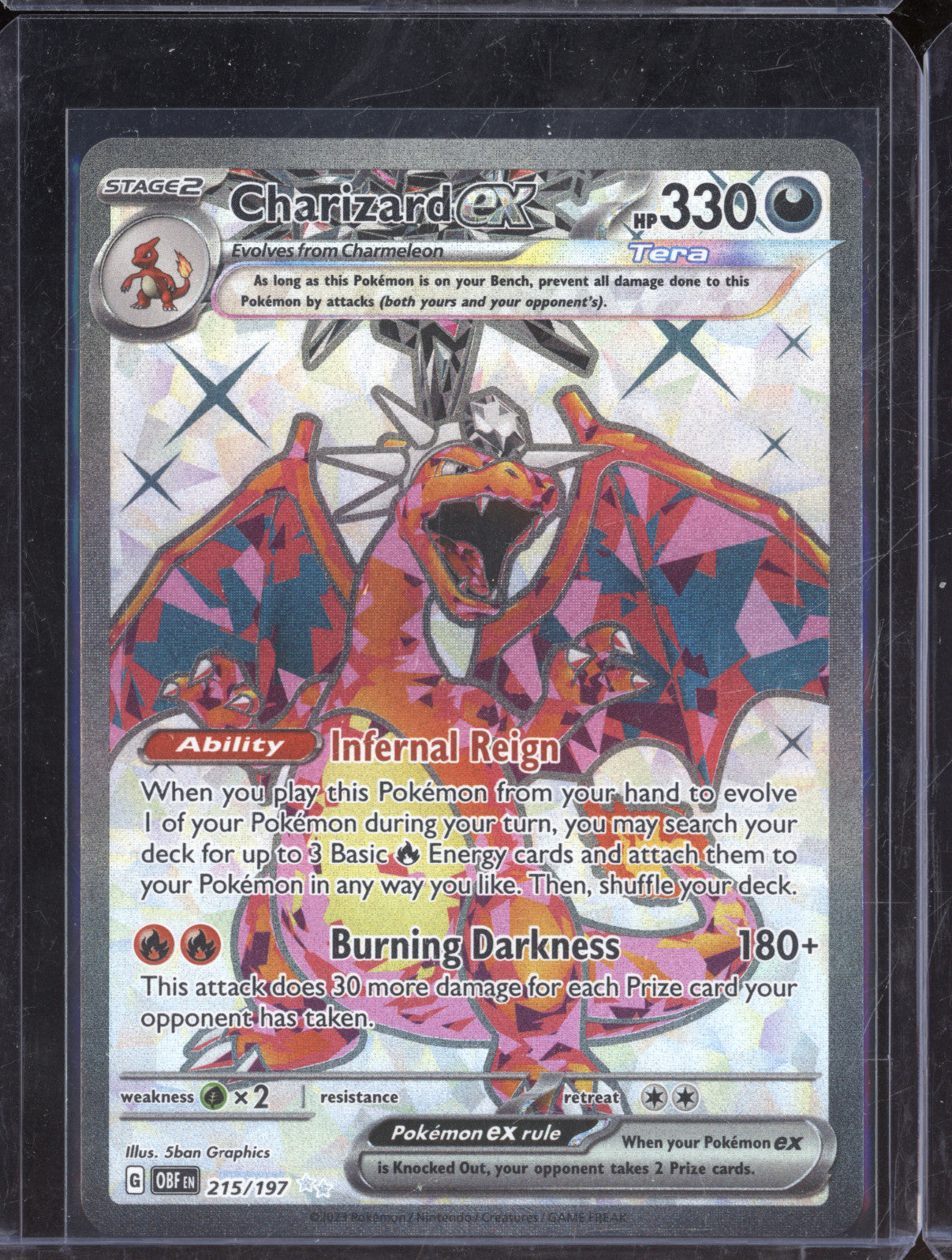 Charizard 2023 Pokemon Obsidian Flames OBF 215/197 Ultra Rare
