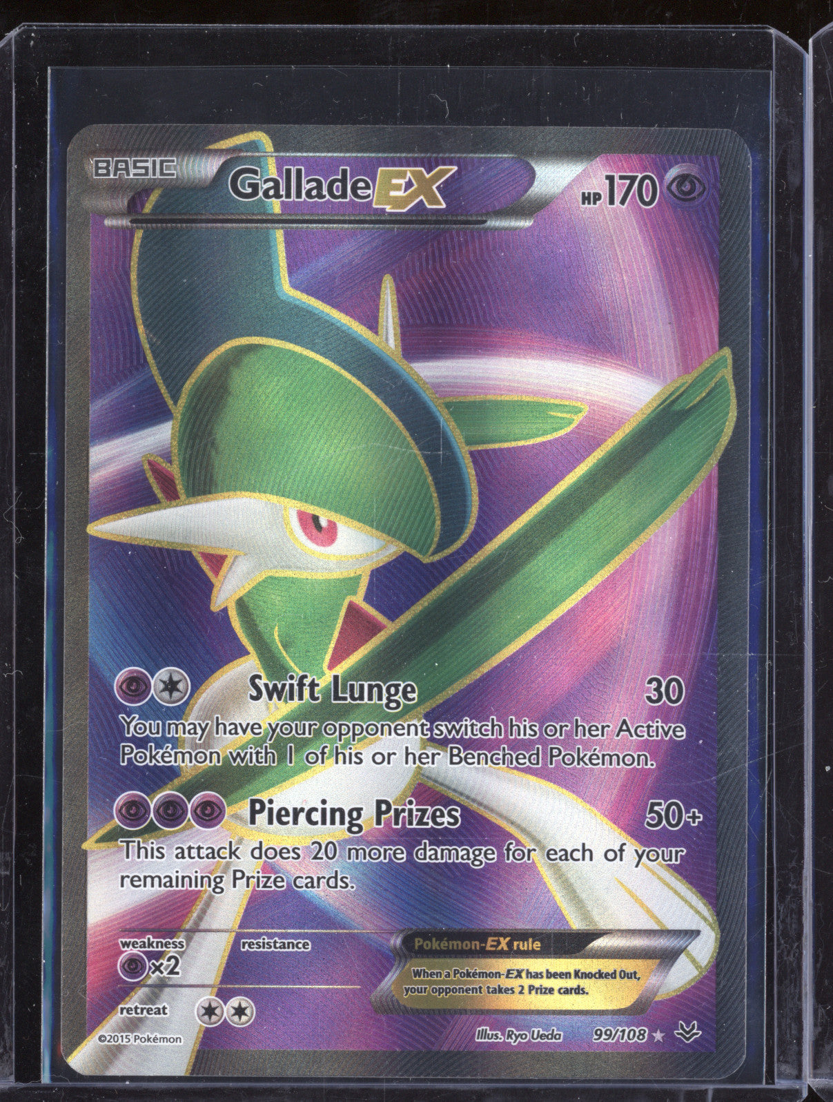 2015 Pokemon Roaring Skies 99/108 Gallade EX Full Art