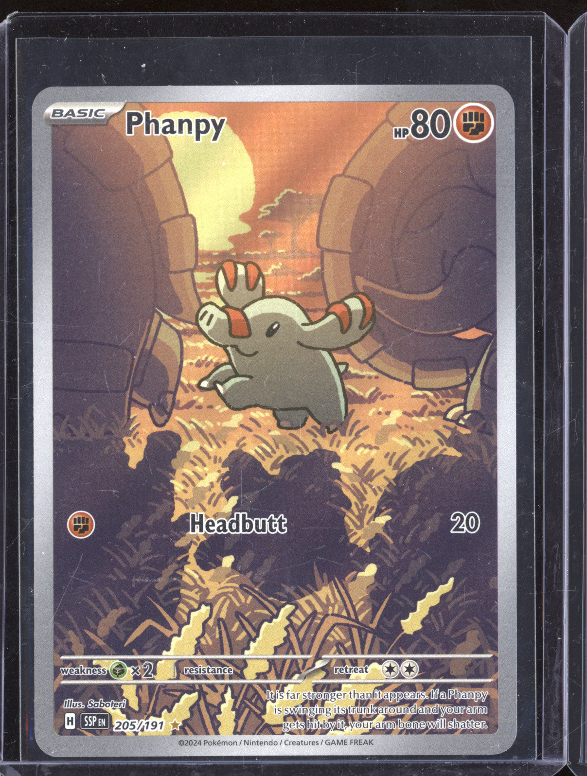 Phanpy 2024 Pokemon Surging Sparks SSP 205/191 Illustration Rare