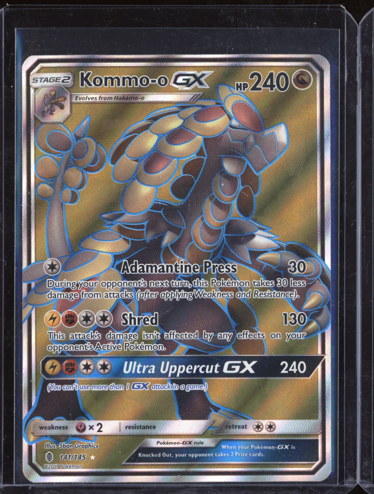 2017 Pokemon Guardians Rising 141/145 Kommo-o GX Full Art