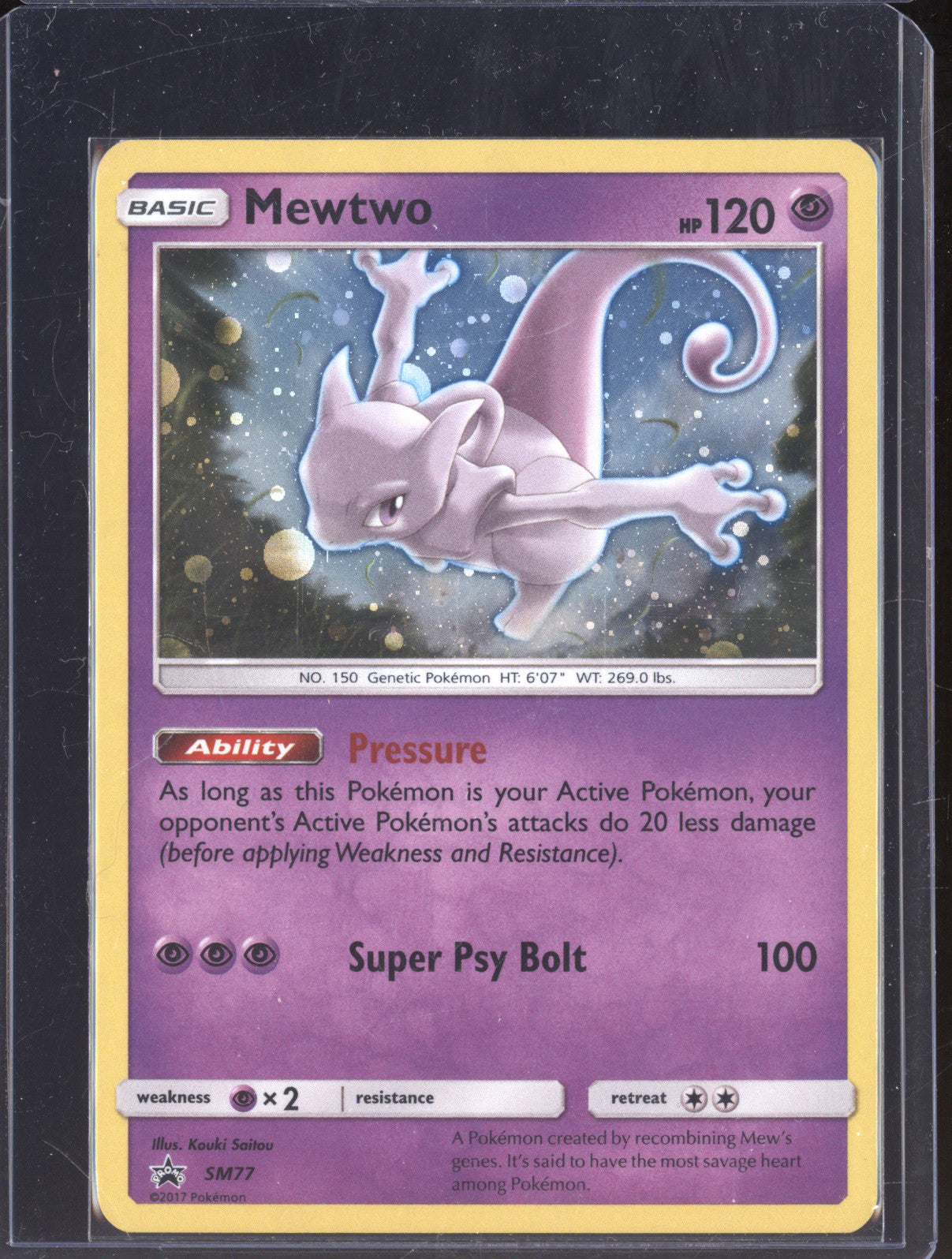 2017 Pokemon Sun & Moon Promo SM77 Mewtwo Holo
