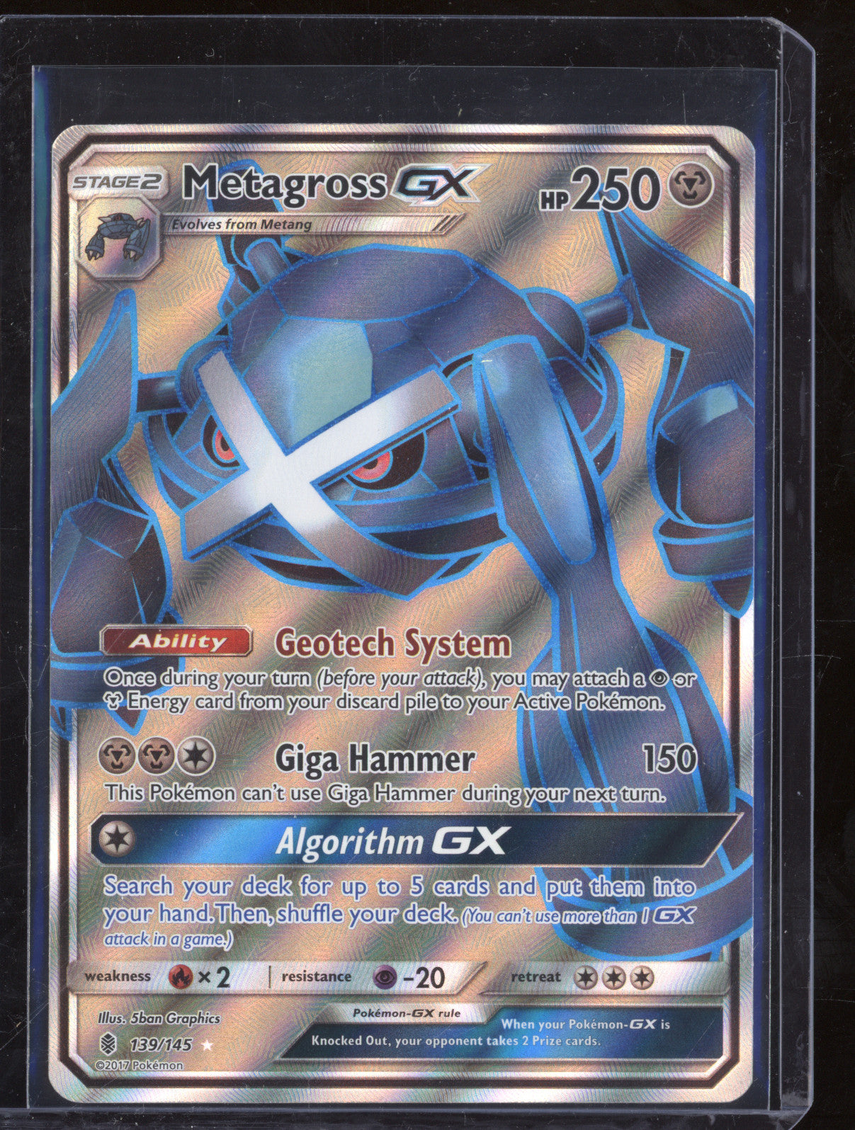 2017 Pokemon TCG Guardians Rising 139/145 Metagross GX