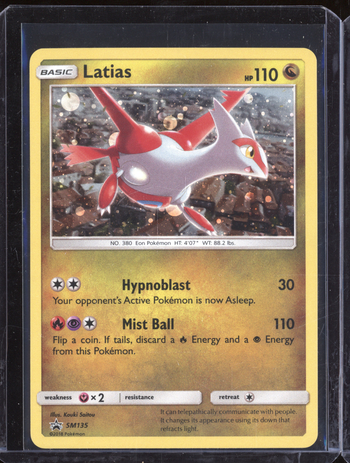 2018 Pokemon Sun & Moon Promo SM135 Latias Holo