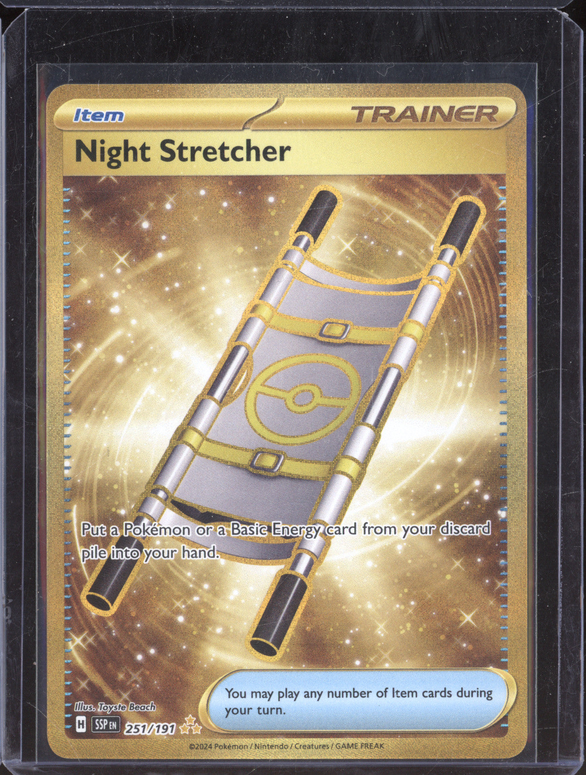Night Stretcher 2024 Pokemon Surging Sparks 251/197 Hyper Rare