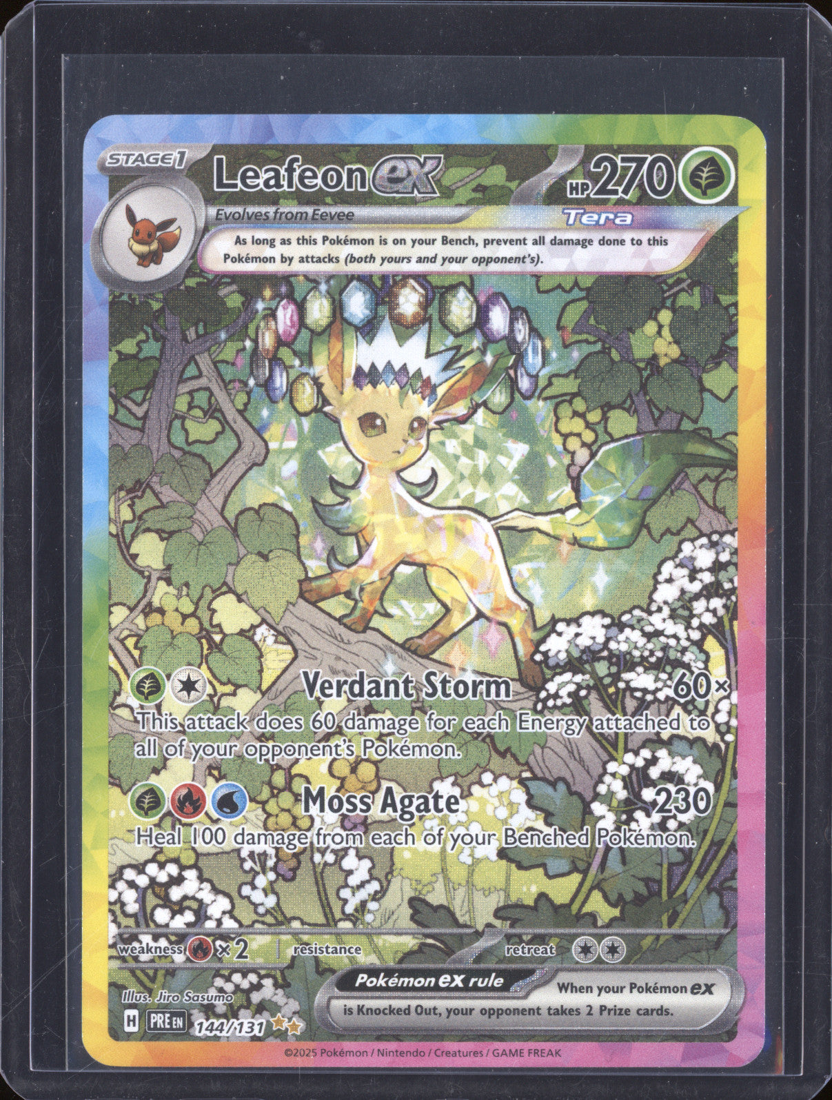 Leafeon ex  Pokemon Prismatic Evolutions PRE 144/131 Special Illustration Rare