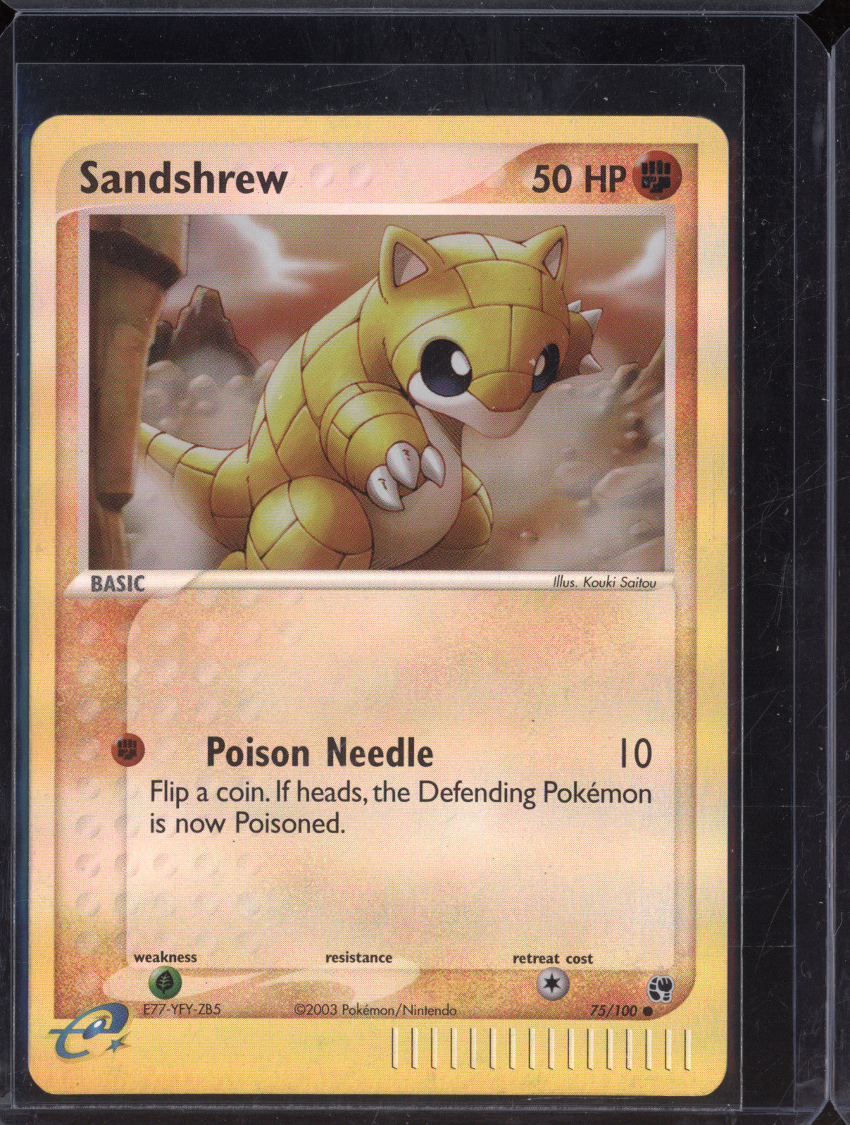 Sandshrew 2003 Pokemon EX Sandstorm 75/100 Reverse Holo