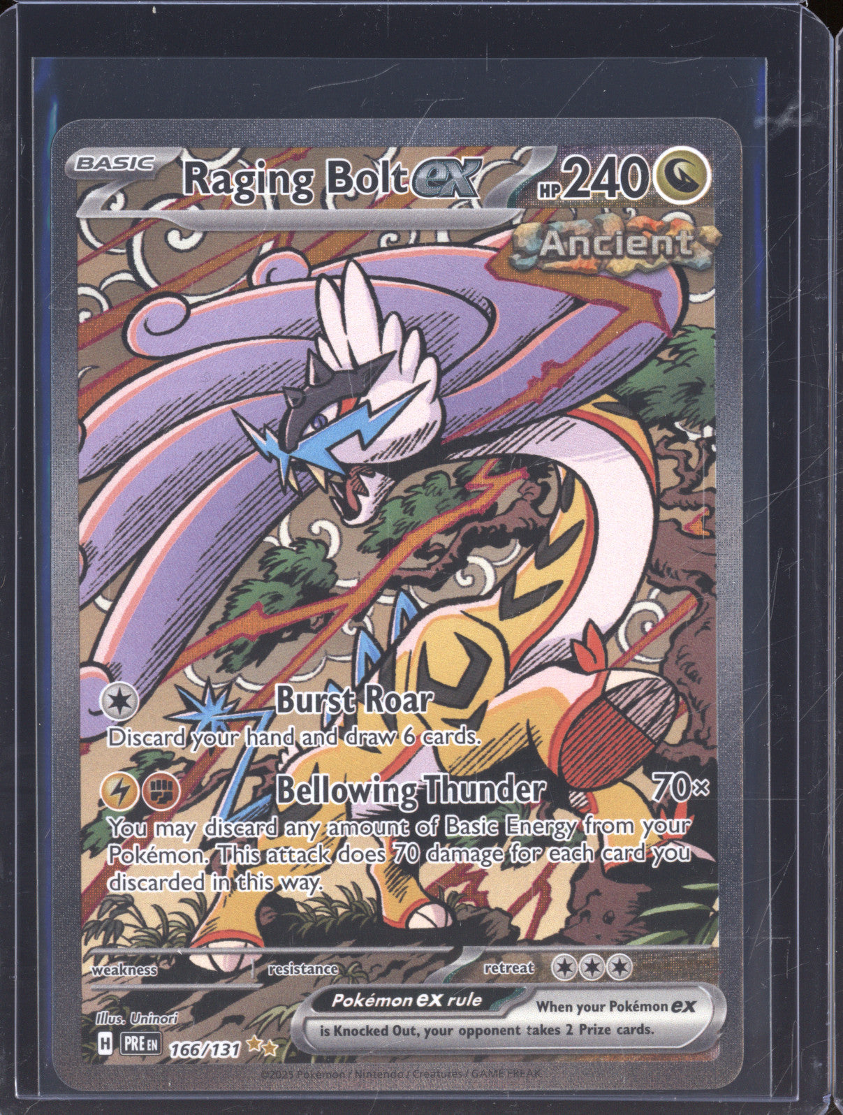 Raging Bolt  Pokemon Prismatic Evolutions PRE 166/131 Special Illustration Rare