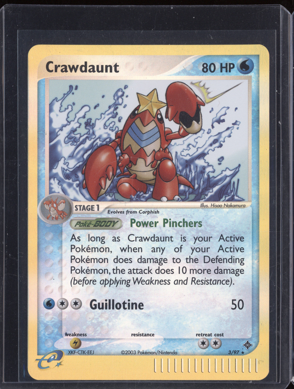 Crawdaunt 2003 Pokemon EX Dragon 3/97 Reverse Holo