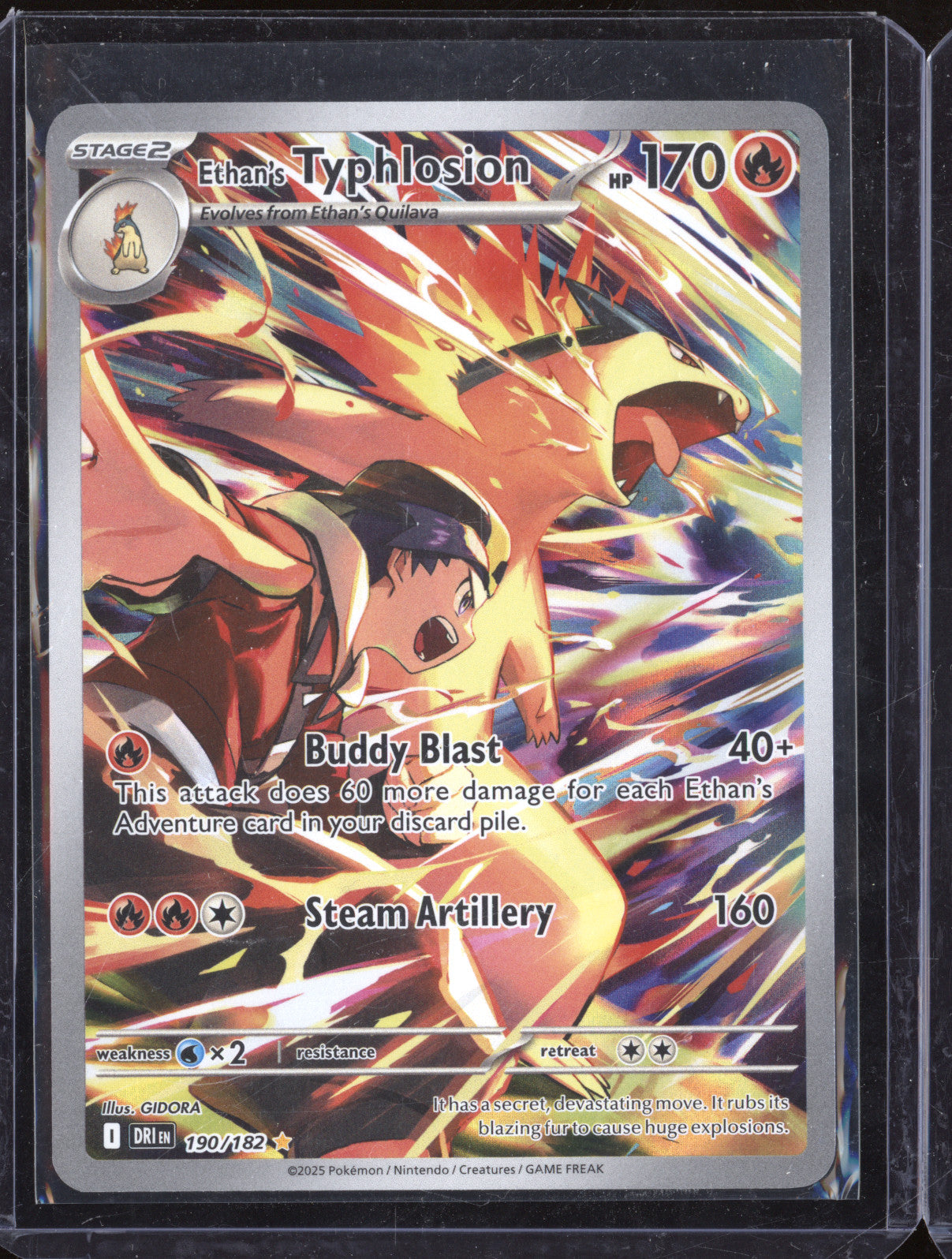 Ethan's Typhlosion 2025 Pokemon Destined Rivals DRI 190/182 Illustration Rare