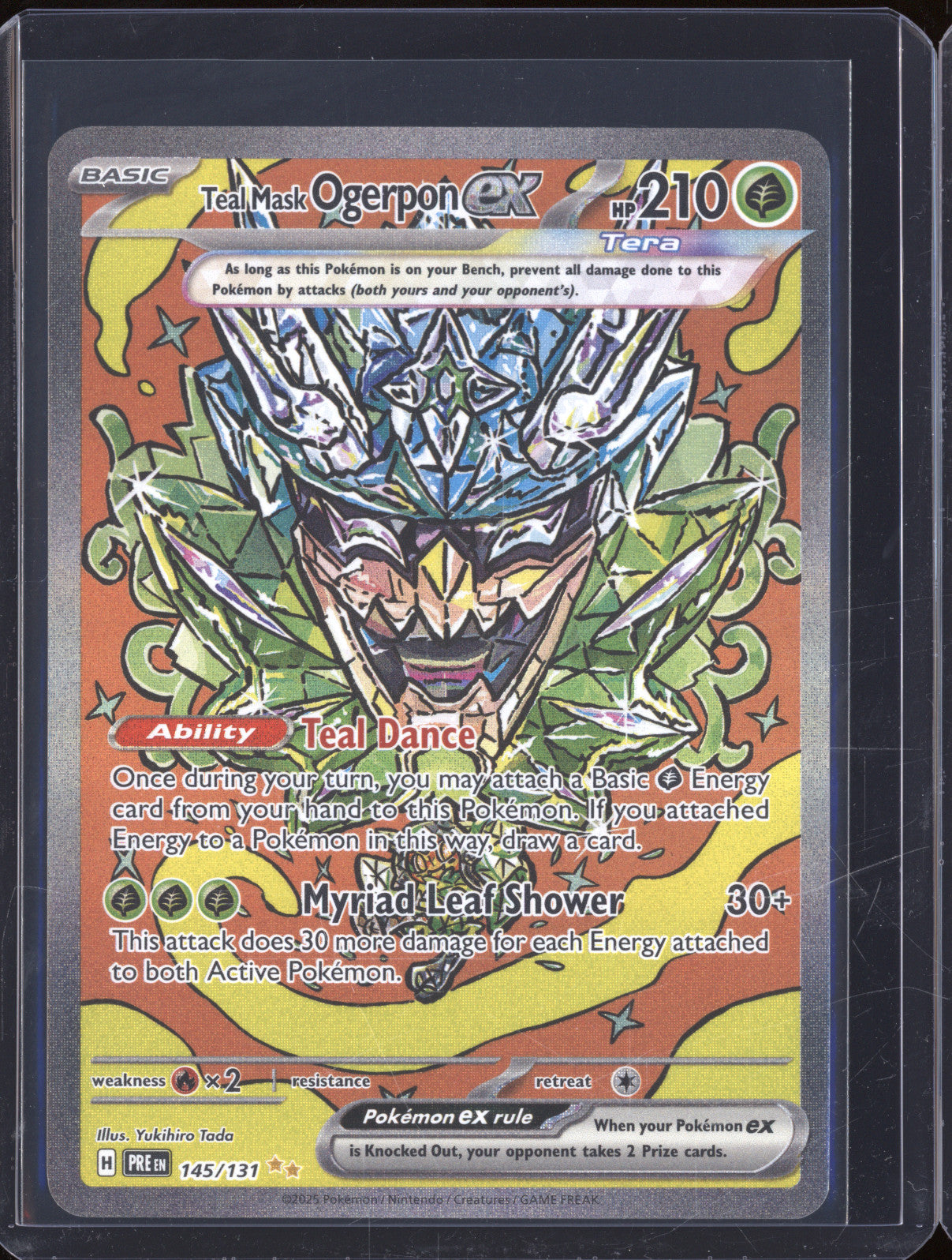 Teal Mask Ogerpon ex 2025 Pokemon Prismatic Evolutions PRE 145/131 Special SIR