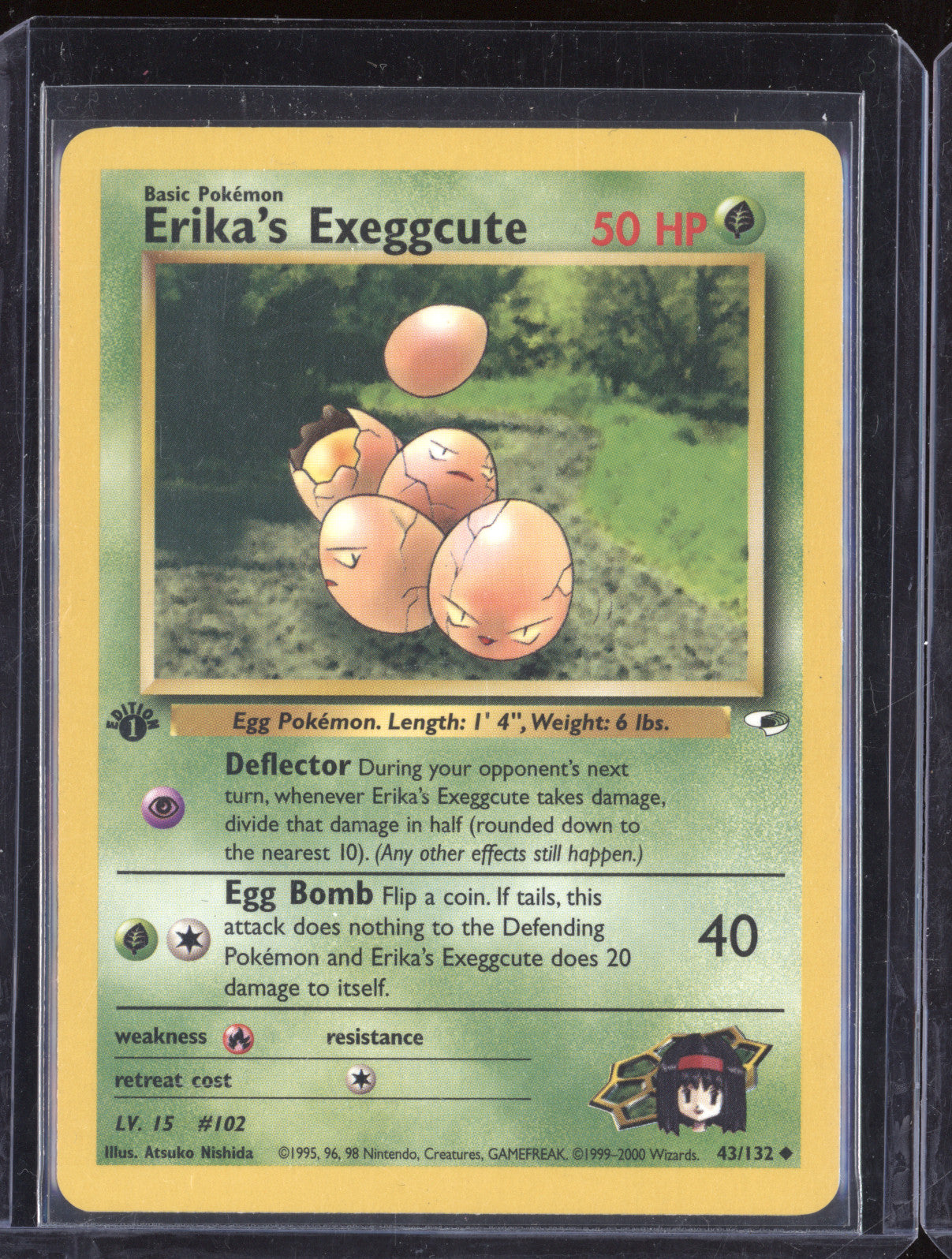 Erika's Exeggcute 2000 Pokemon Gym Heroes 1st Edition 43/132 Uncommon