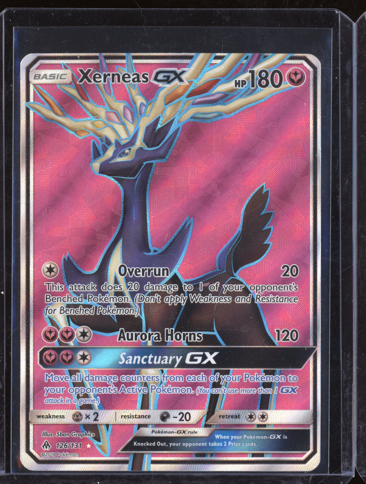 2018 Pokemon Forbidden Light 126/131 Xerneas GX Full Art
