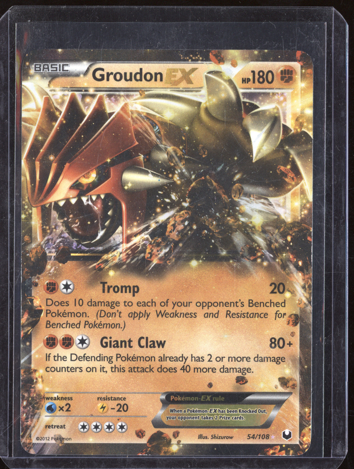 Groudon EX 2012 Pokemon Dark Explorers 54/108 Holo Ultra Rare