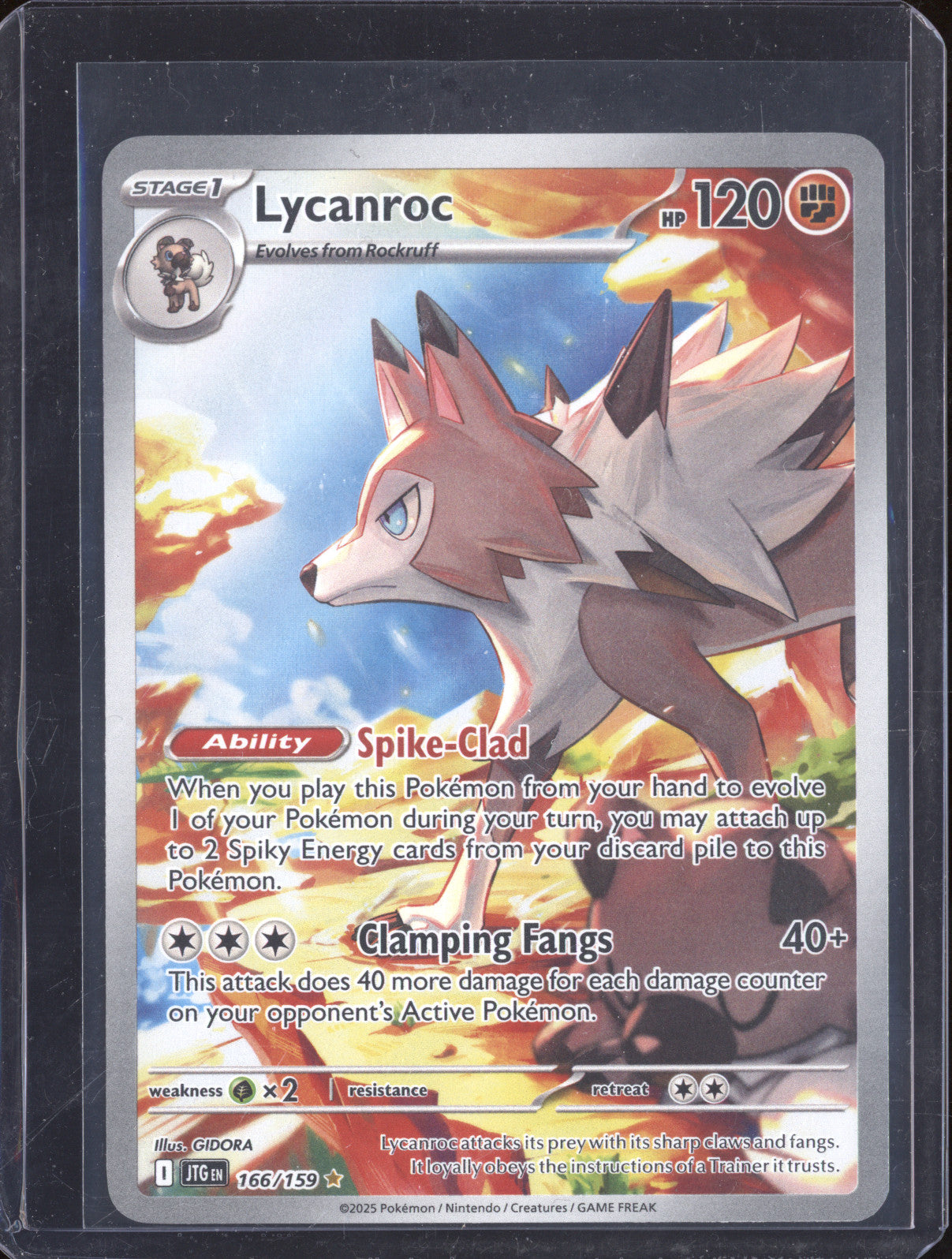2025 Pokemon Journey Together 166/159 Lycanroc Illustration Rare