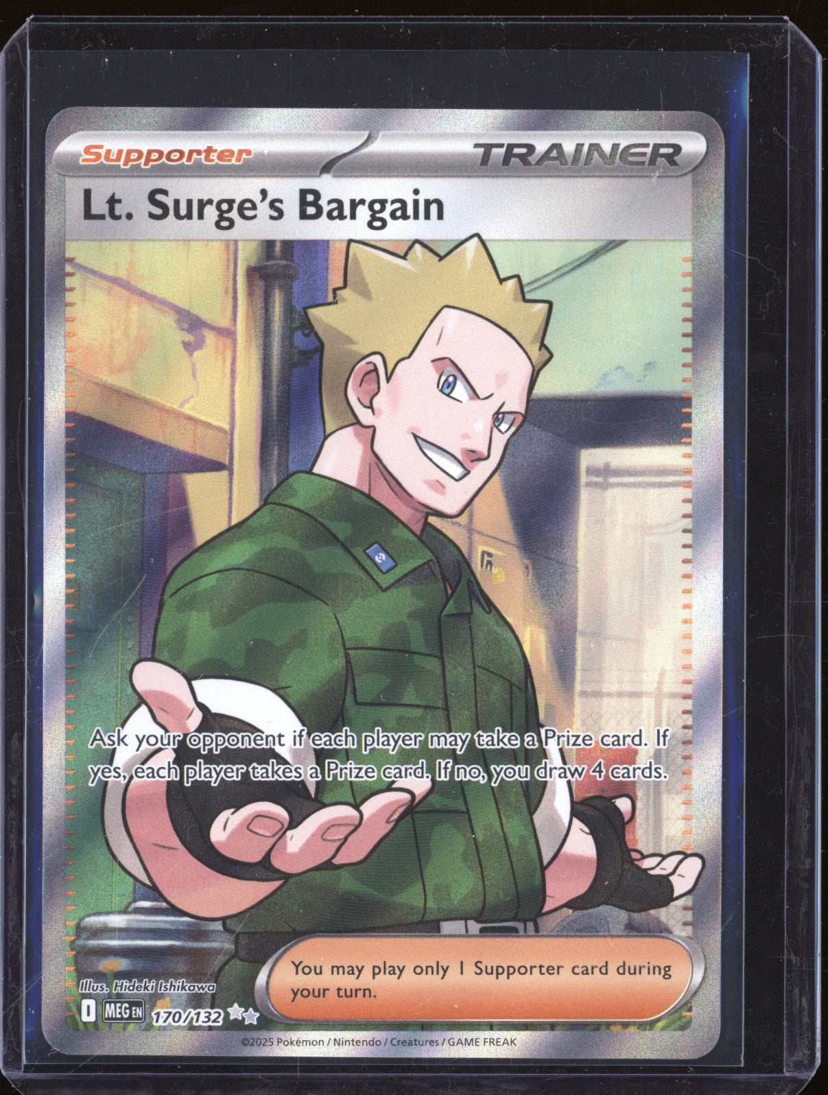 Lt. Surge's Bargain 2025 Pokemon Mega Evolutions MEG 170/132 Ultra Rare