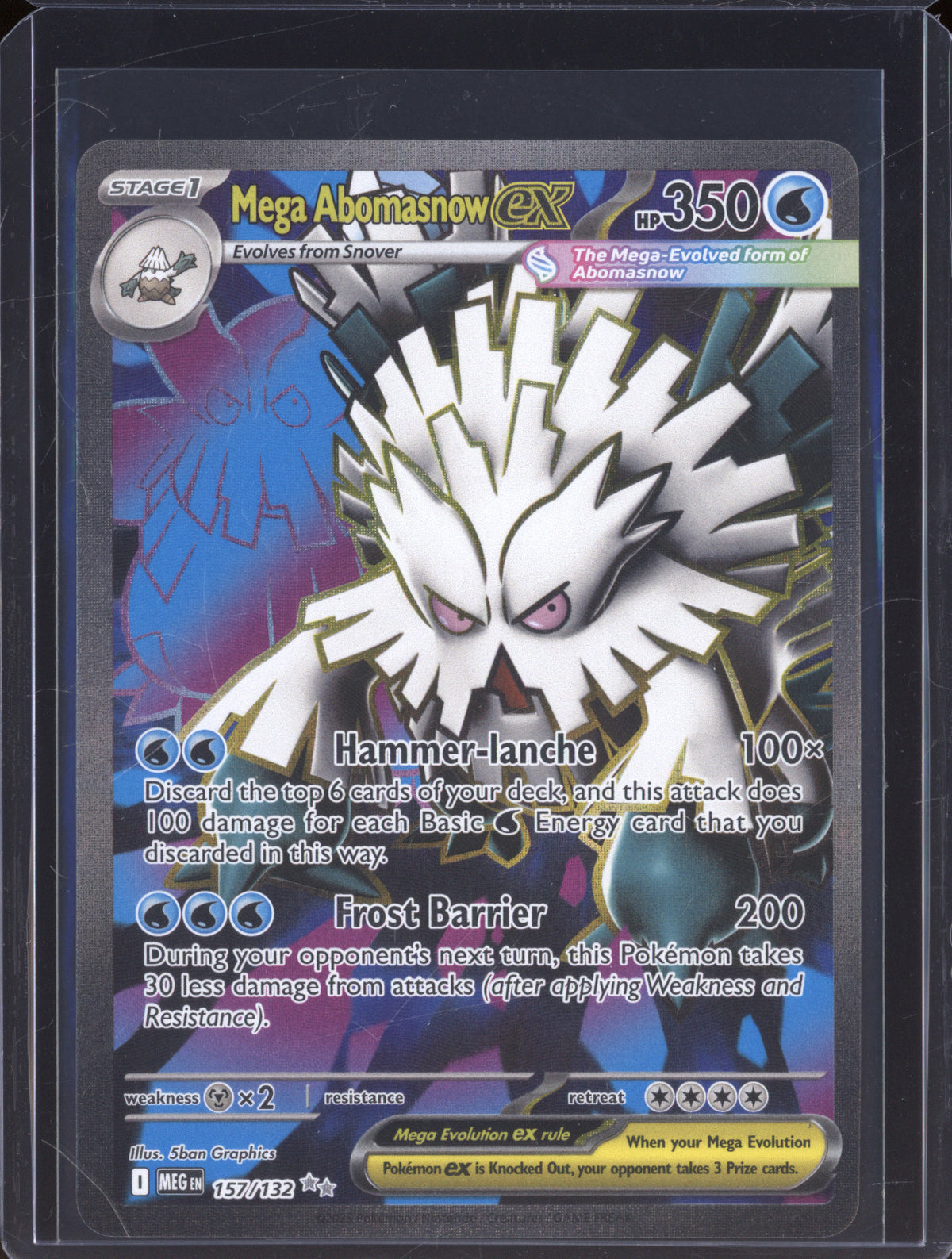 Mega Abomasnow ex 2025 Pokemon Mega Evolutions MEG 157/132 Ultra Rare Mega Abomasnow ex 2025 Pokemon Mega Evolutions MEG 157/132 Ultra Rare