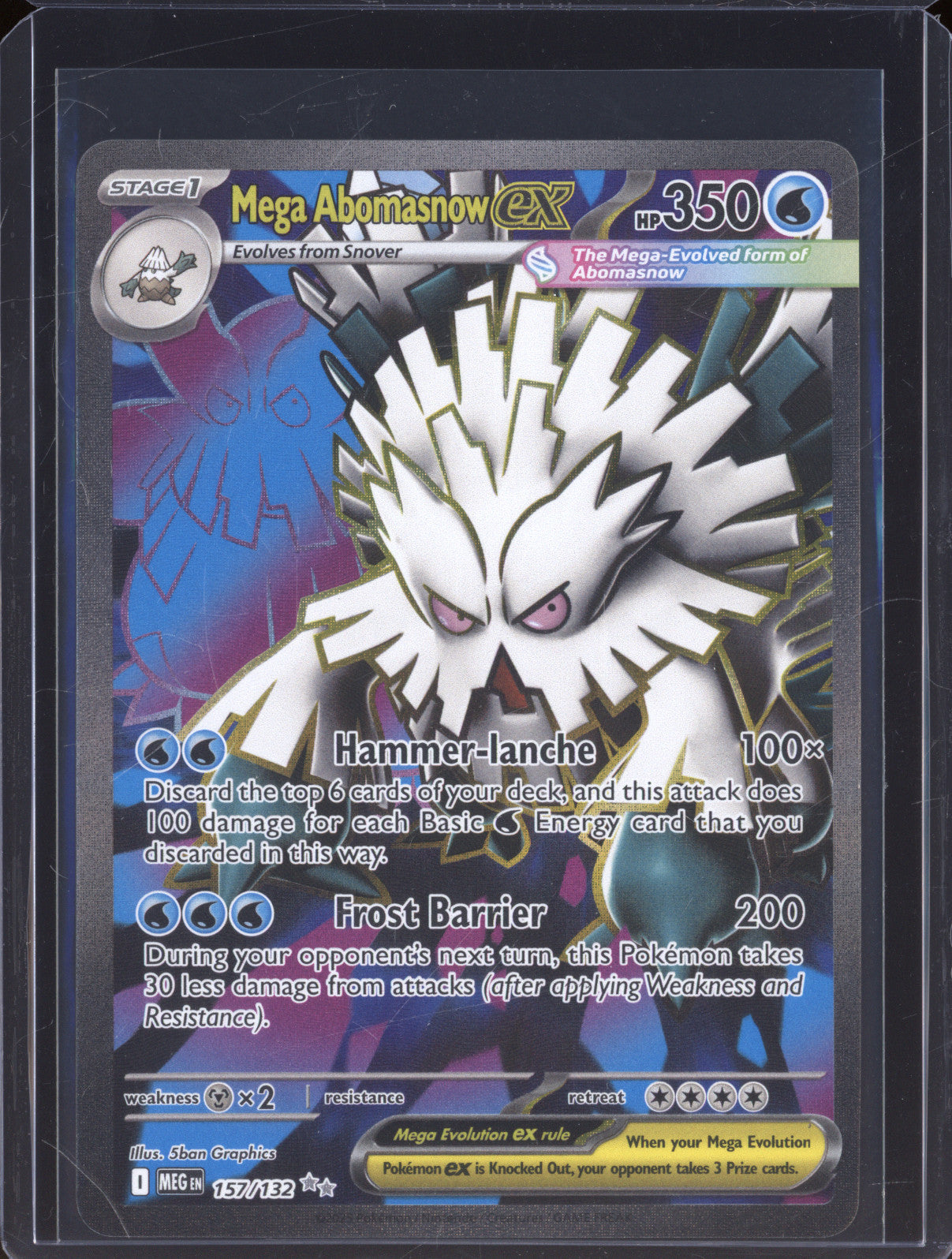Mega Abomasnow ex 2025 Pokemon Mega Evolutions MEG 157/132 Ultra Rare