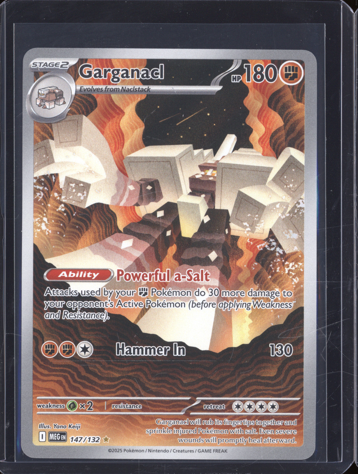 Garganacl 2025 Pokemon Mega Evolutions MEG 147/132 Illustration Rare