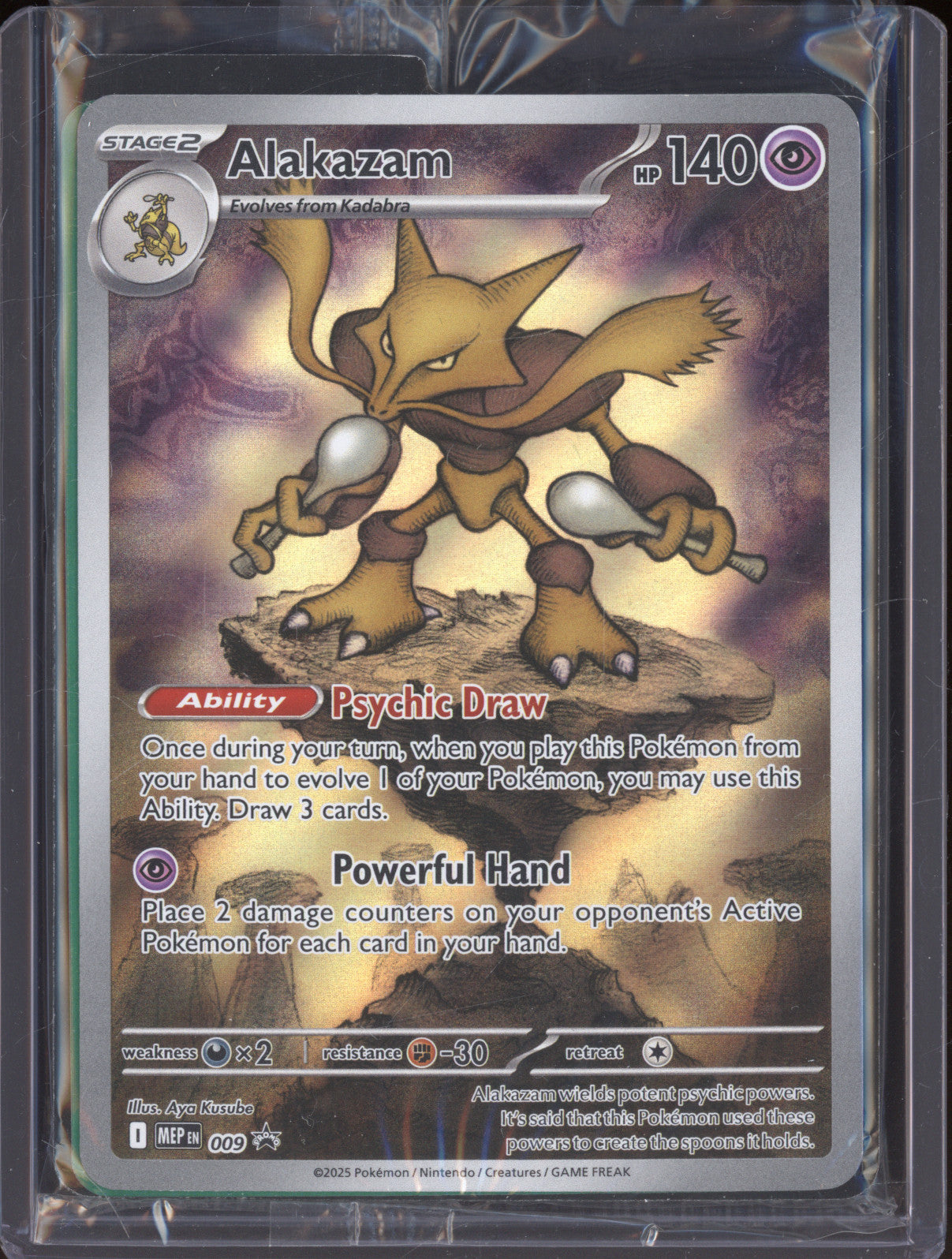Alakazam 2025 Pokemon Mega Evolutions Promo MEP 009 ETB Promo