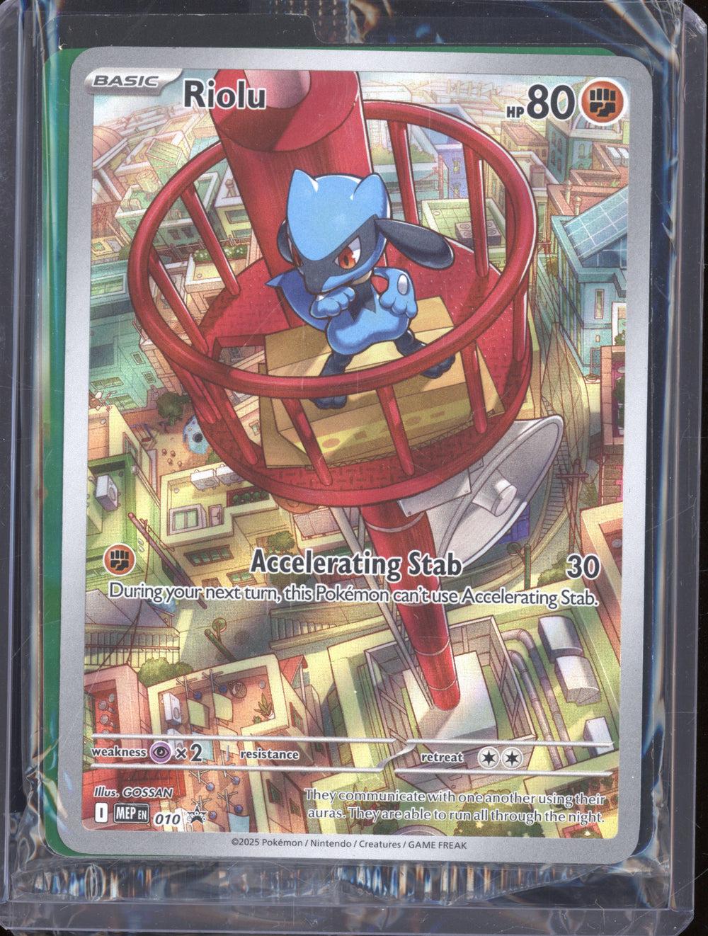 Mega Riolu Card Riolu 2025 Pokemon Mega Evolutions Promo MEP 010 ETB Promo
