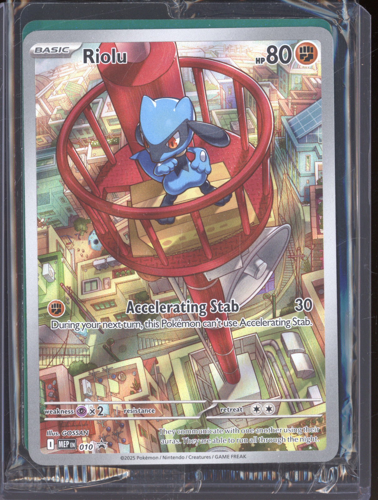Riolu 2025 Pokemon Mega Evolutions Promo MEP 010 ETB Promo Riolu 2025 Pokemon Mega Evolutions Promo MEP 010 ETB Promo