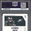 DeVonta Smith 2021 Panini Phoenix 107 Green Auto RC 4/10 PSA 9/10