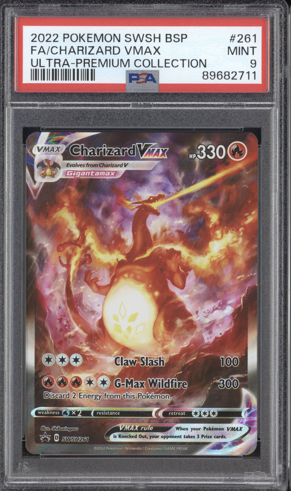 Charizard VMax 2022 Pokemon  SWSH261 Ultra Premium Collection Promo PSA 9