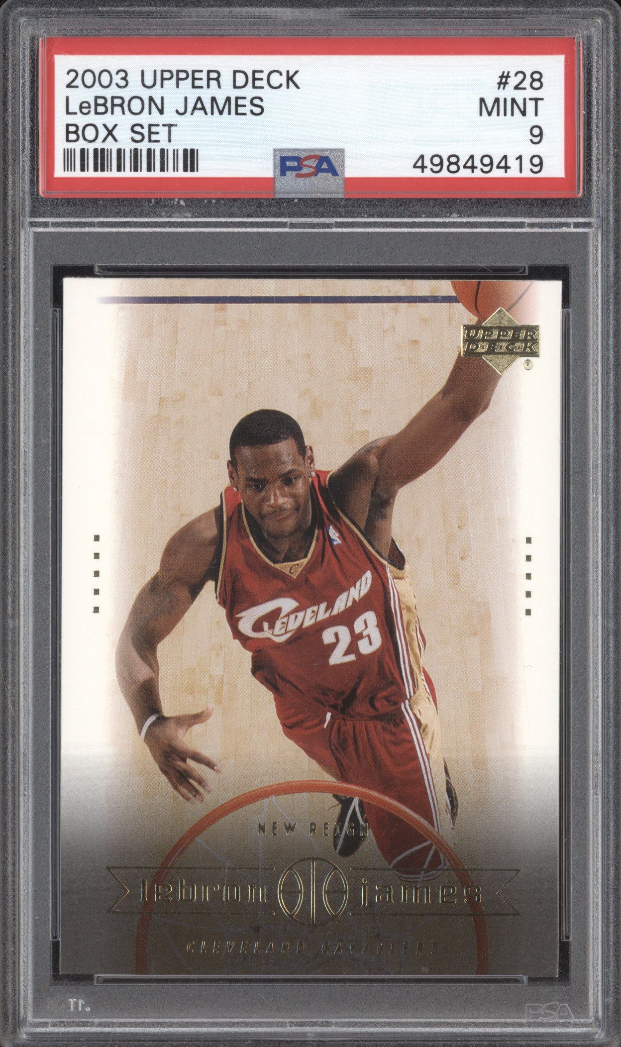 LeBron James 2003-04 Upper Deck Box Set 28 RC PSA 9