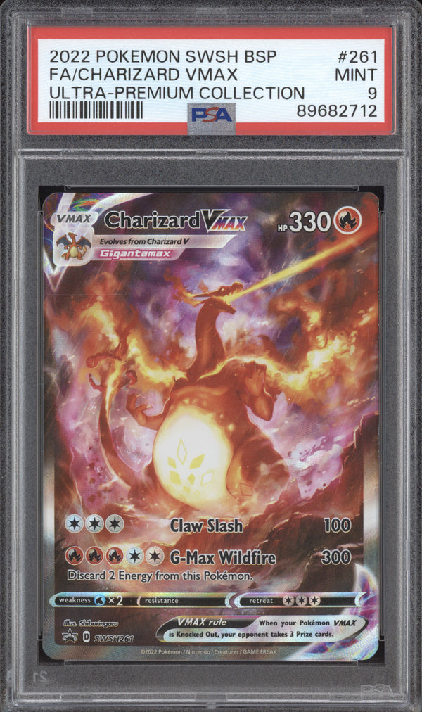 Charizard VMax 2022 Pokemon  SWSH261 Ultra Premium Collection Promo PSA 9