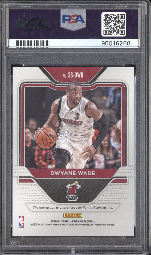 Dwyane Wade 2020-21 Panini Prizm SS-DWD Sensational Signatures Auto  10/10