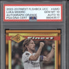 Luka Modric 2022-23 Topps Finest Flashback UCC A-MO Orange Auto 7/10 PSA 10/10