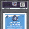 Anthony Edwards 2020-21 Panini Donruss 201 Signature Choice Auto RC PSA 9