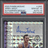 Jerry West 2020-21 Panini Mosaic AM-JWE Mosaic Auto PSA 10/10