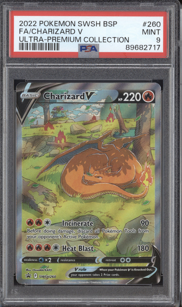 Charizard V 2022 Pokemon  SWSH260 Ultra Premium Collection Promo PSA 9