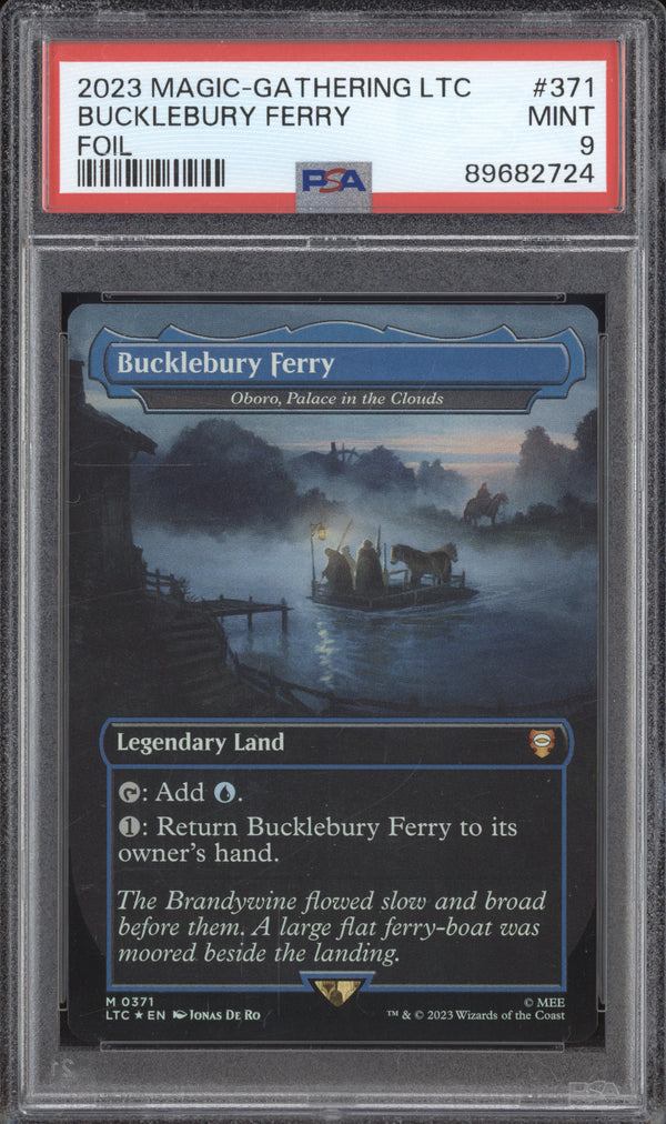 Bucklebury Ferry  Magic the Gathering Lord of the Rings 371 Boxtopper Foil PSA 9