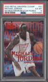 Michael Jordan 2022 Upper Deck Metal Universe Skybox Star Rubies 77/100 PSA 6