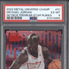 Michael Jordan 2022 Upper Deck Metal Universe Skybox Star Rubies 77/100 PSA 6