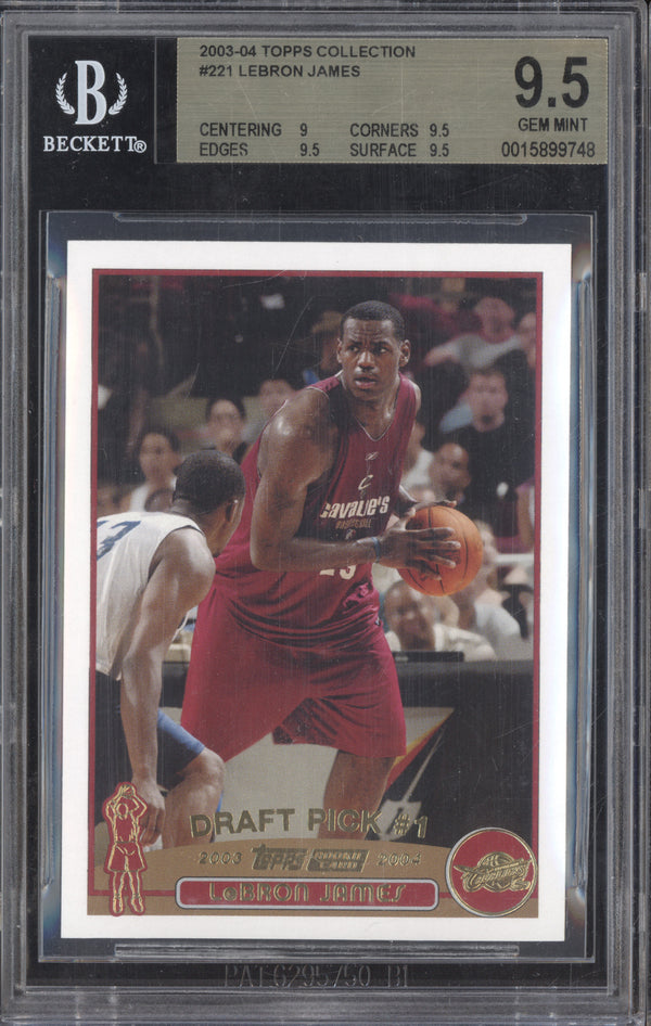 LeBron James 2003-04 Topps Collection 221 RC BGS 9.5