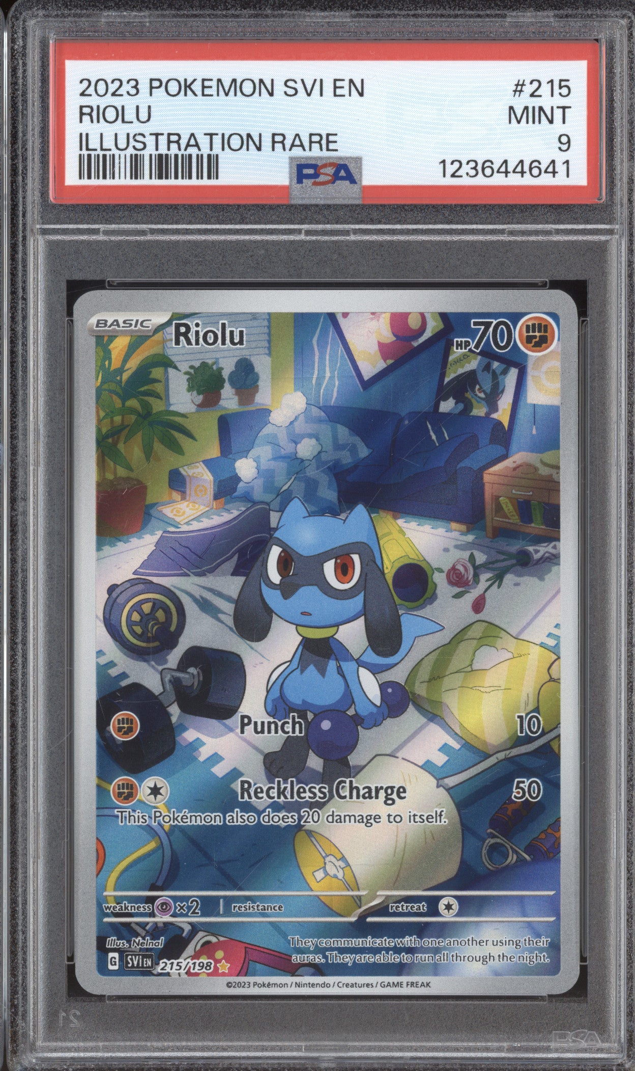 2023 Pokemon Scarlet & Violet SVI 215 Riolu PSA 9