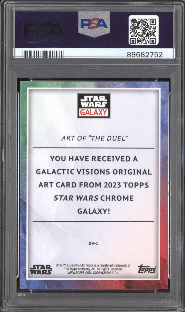 Art of The Duel 2024 0 Chrome Star Wars Galaxy Galactic Visions X-Fractor 7/10 PSA 10