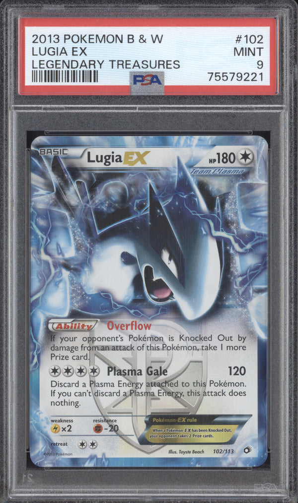 Lugia EX 2013 Pokemon Black & White Legendary Treasures 102/113 PSA 9