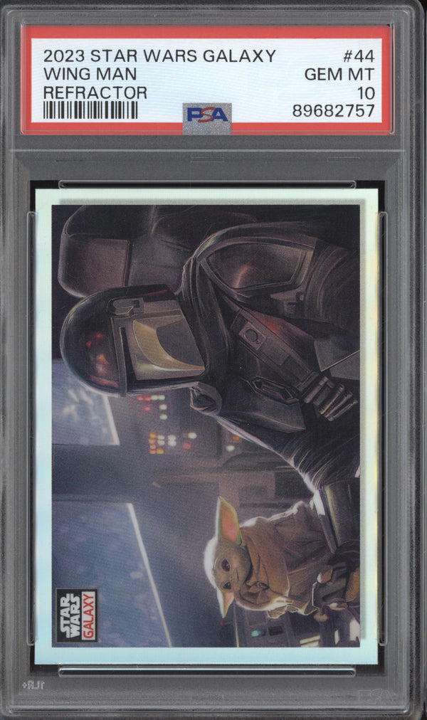 Wing Man 2023 Topps Chrome Star Wars Galaxy 44 Refractor PSA 10