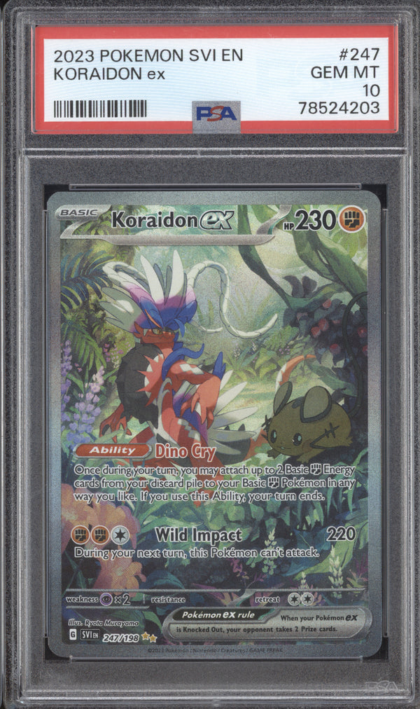 Koraidon ex 2023 Pokemon Scarlet & Violet 247/198 Special Illustration PSA 10