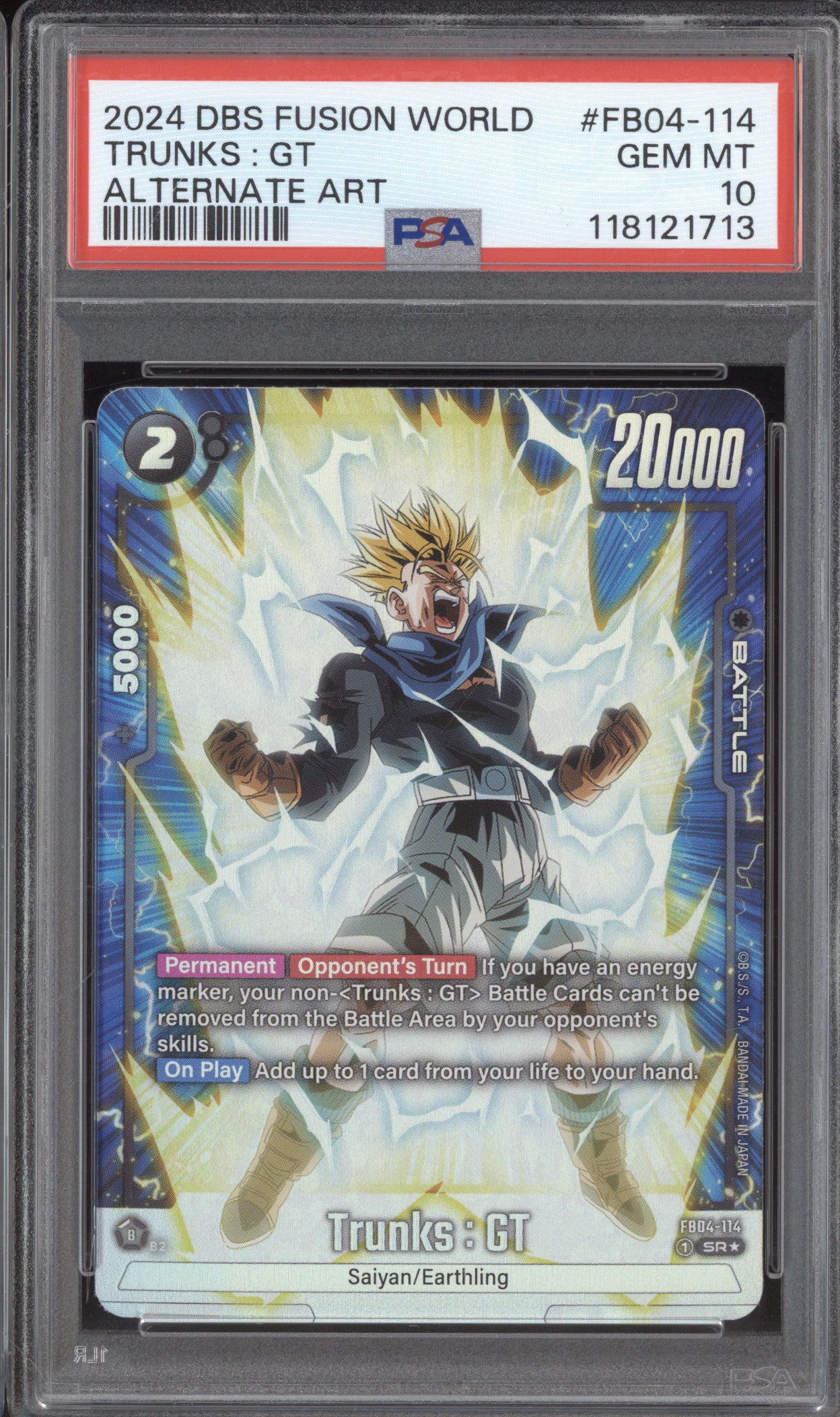 Trunks : GT 2024 DBS Fusion World Ultra Limit FB04-114 Alt Art PSA 10