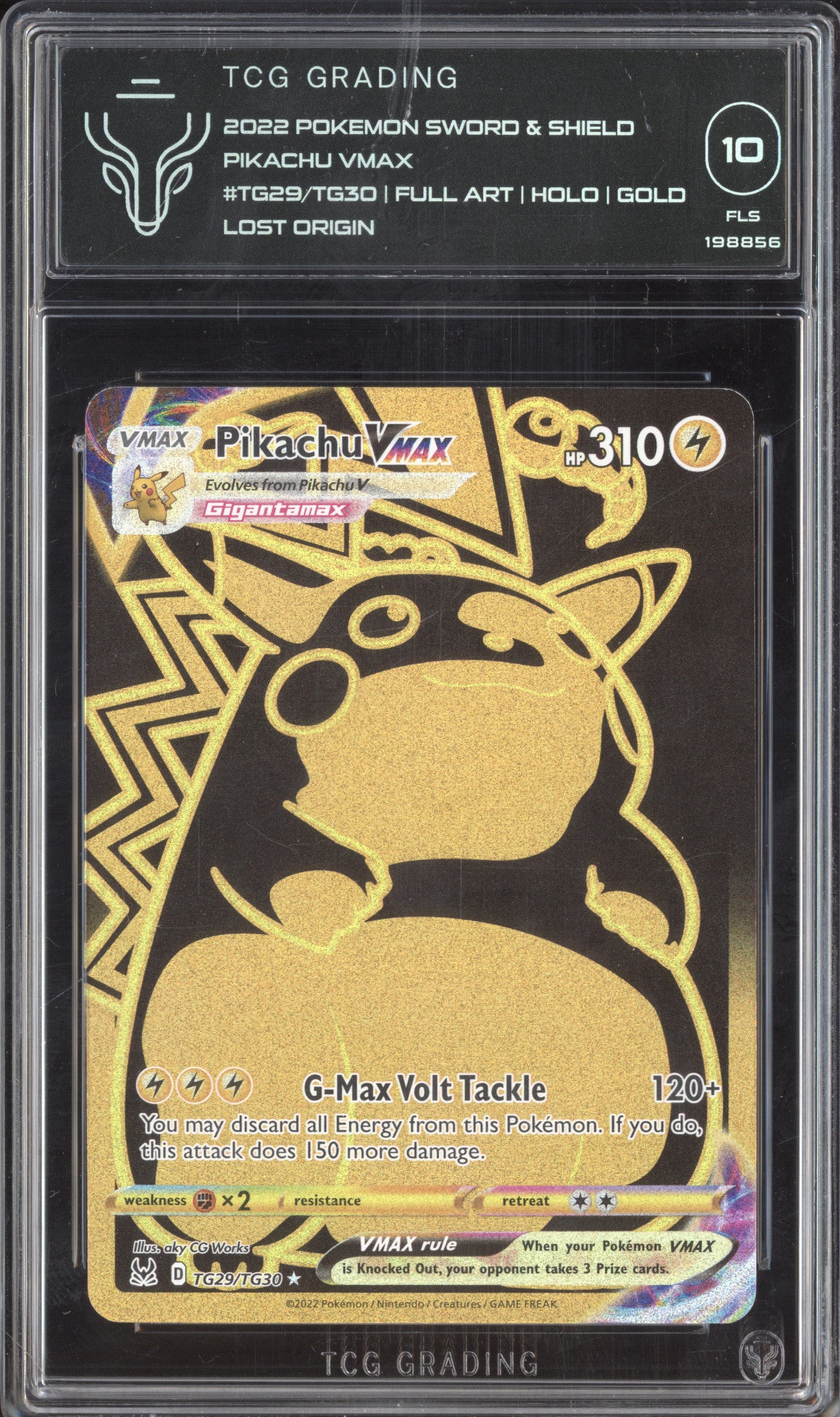 pokemon card tg29 tg30 Pikachu VMax 2022 Lost Origin TG29/TG30 Full Art TCG 10 Size:3-Slab the trusted official grading 10 Card Series Magic: The Gathering's card