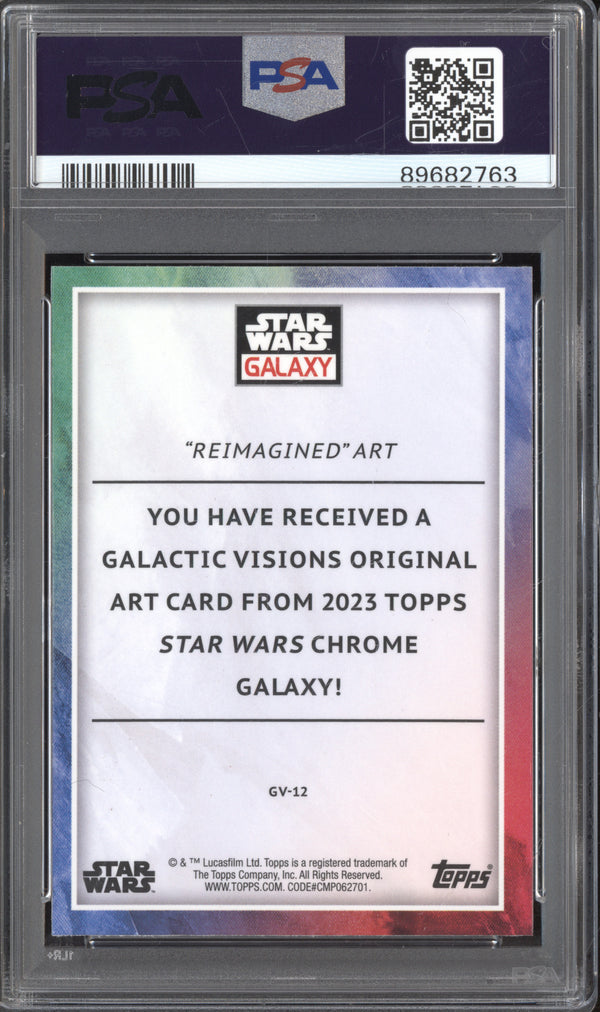 Reimagined Art 2023 Topps Chrome Star Wars Galaxy GV12 Galactic Visions PSA 9