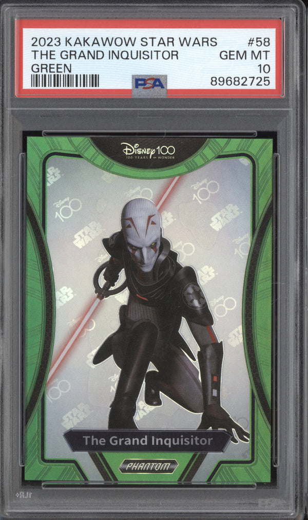 The Grand Inquisitor 2023 Kakawow Star Wars Phantom Green 18/20 PSA 10