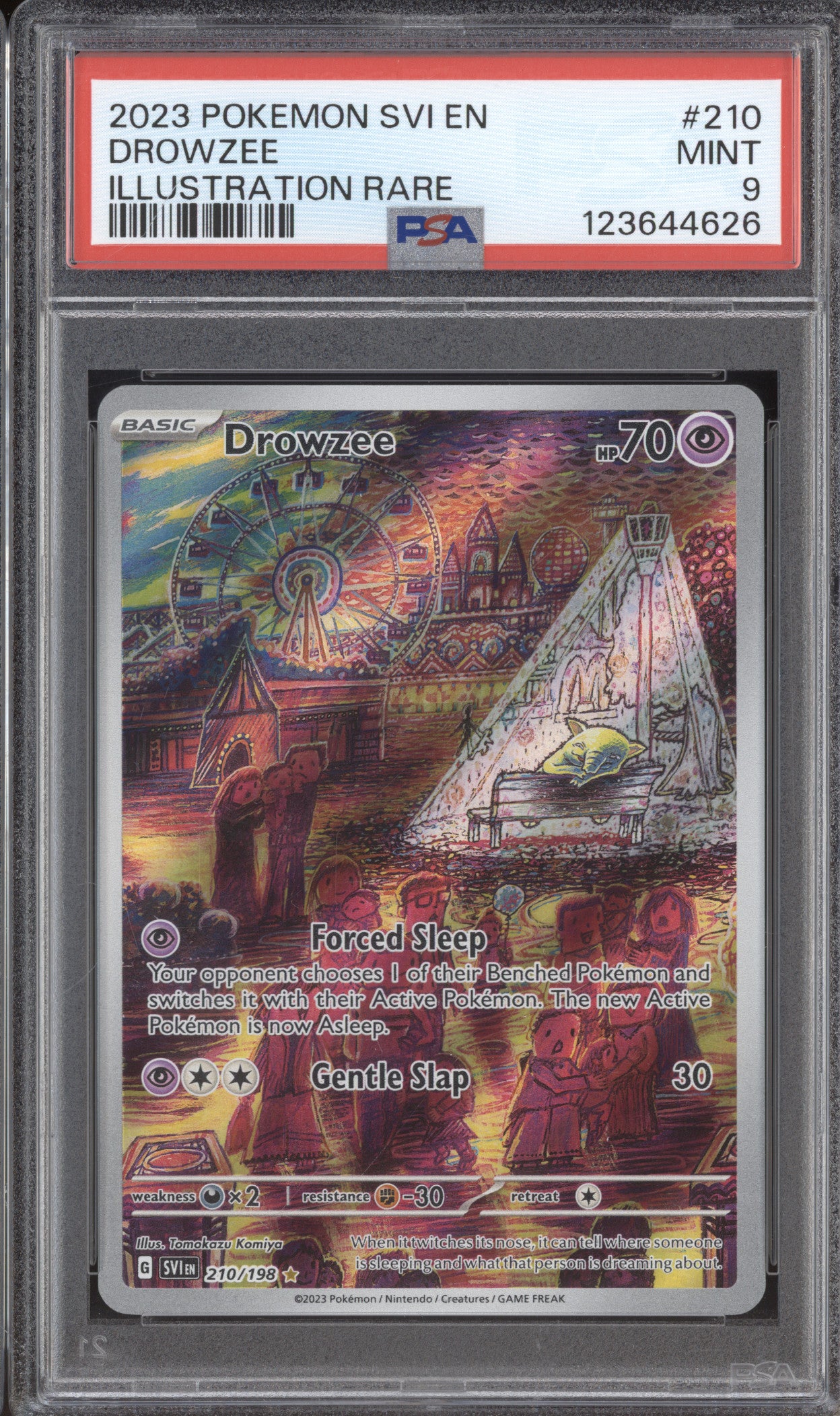 2023 Pokemon Scarlet & Violet SVI 210 Drowzee Illustration Rare PSA 9