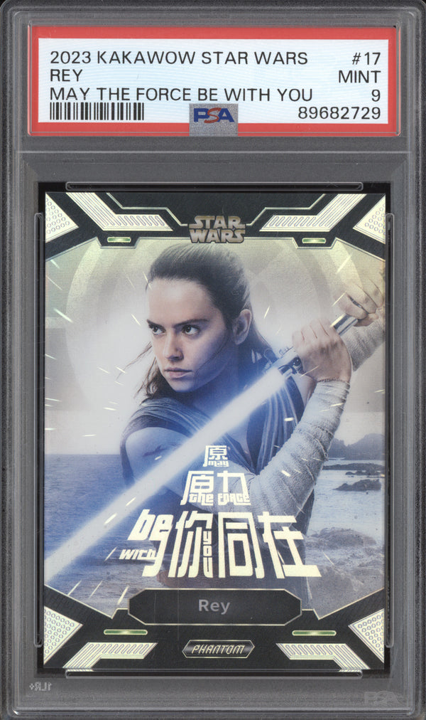 Rey 2023 Kakawow Star Wars Phantom PS-YL-17 May the Force Be With You PSA 9