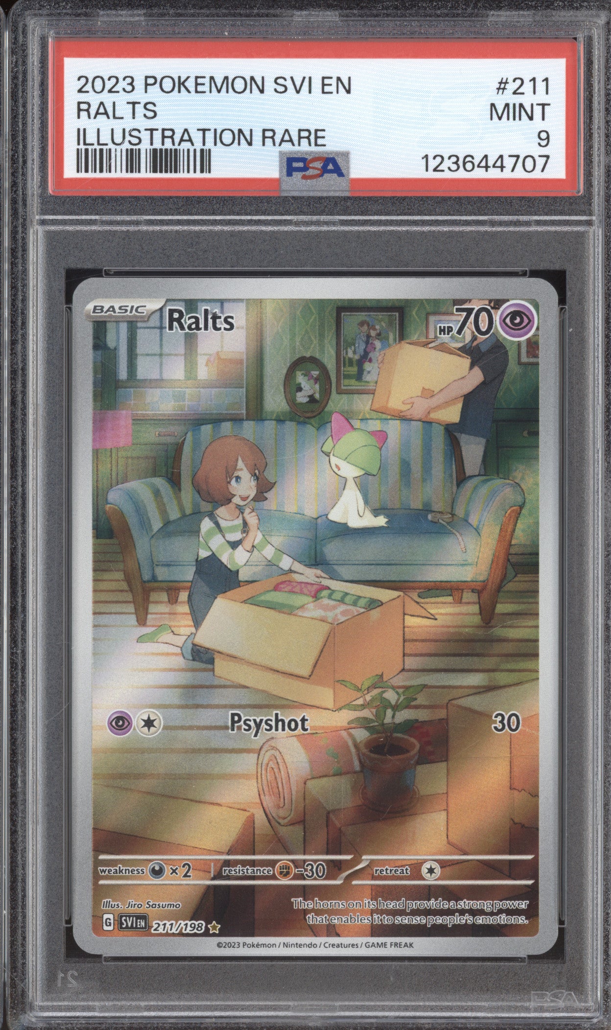 2023 Pokemon Scarlet & Violet SVI 211 Ralts Illustration Rare PSA 9